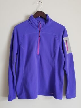 Eddie Bauer Purple 1/4 Zip Fleece Pullover